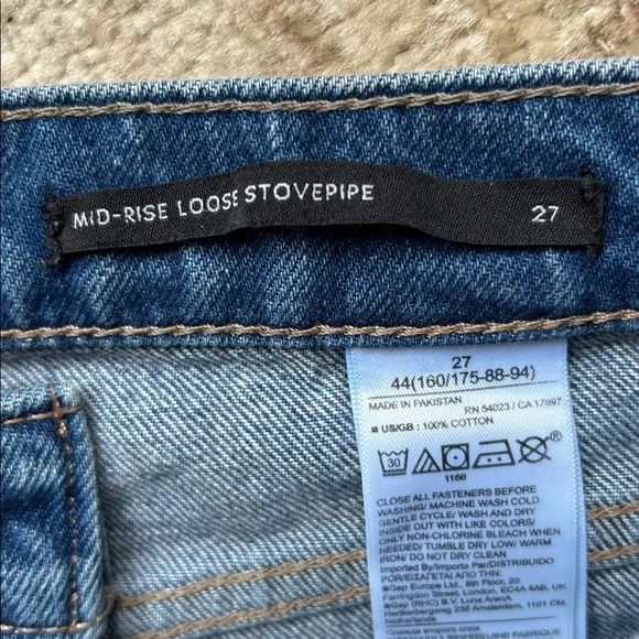 Banana Republic Women’s Mid-Rise Stovepipe Button Fly Jeans Size 27 - Picture 8 of 13